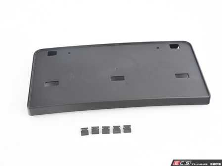 ES#3496898 - 8V5807287N9B9 - Front License Plate Bracket - Dark Chrome / High Gloss - Stay legal with this new license plate bracket - Genuine Volkswagen Audi - Audi