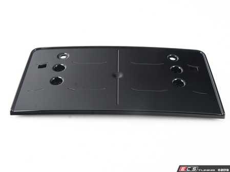 ES#3233672 - 8V5807287KT94 - Front License Plate Bracket - Black/Glossy - Add a front license plate to your vehicle while retaining a clean look - Genuine Volkswagen Audi - Audi