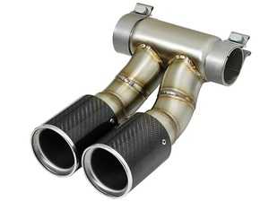 ES#3020643 - 49C36413-C - MACH Force-Xp 3-1/2" 304 Stainless Steel Exhaust Tip - Carbon Fiber Tips - aFe designed a special dual 3.5" carbon fiber, 304 stainless steel exhaust tip assembly that is more free-flowing than the stock tip assembly - AFE - Porsche