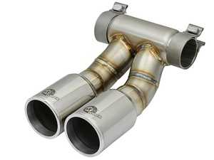 ES#3020644 - 49C36413-P - MACH Force-Xp 3-1/2" 304 Stainless Steel Exhaust Tip - Polished Tips - aFe designed a special dual 3.5" carbon fiber, 304 stainless steel exhaust tip assembly that is more free-flowing than the stock tip assembly - AFE - Porsche