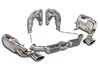 ES#3971295 - 99636SSFULLKT - 996 Carrera 4S Full Performance Exhaust System - Includes Performance Headers, "Racing" Mufflers, 200 Cell Metallic Catalytic Converters, and Polished Oval Tips - Supersprint - Porsche