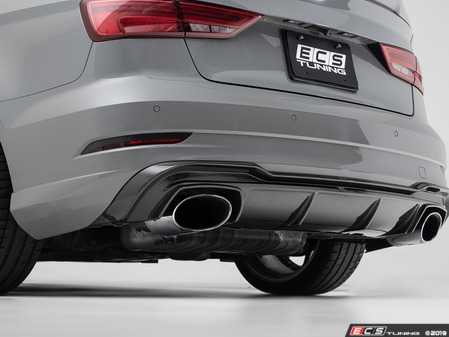 ES#3619013 - 027002ECS01 - Audi 8V RS3 Carbon Fiber Rear Diffuser - Hand-laid carbon fiber to upgrade your exterior styling - ECS - Audi