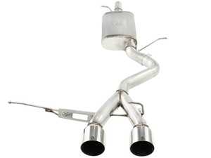 ES#2985603 - 49-36408-P - 2.5" Cat-Back Exhaust System - Stainless steel exhaust with polished tips - AFE - Volkswagen