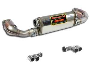 ES#3979033 - 9971ssfullKT1 - 2007-2009 997.1 Turbo Back Performance Exhaust - Sport - Include Stainless Steel "Sport" Mufflers, High Flow Metallic Catalytic Converters, and Polished Tips - Supersprint - Porsche