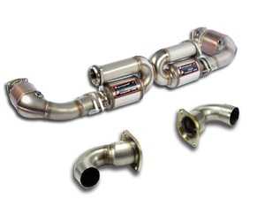 ES#3979049 - 9971ssfullKt2 - 2007-2009 997.1 Turbo Back Performance Exhaust - Race - Include Stainless Steel "Race" Mufflers, High Flow Metallic Catalytic Converters, and Connectors to Utilize Factory Exhaust Tips - Supersprint - Porsche