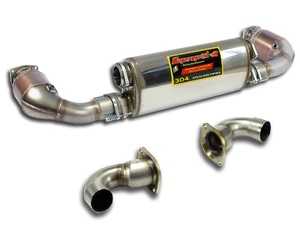 ES#3979051 - 9971ssfullKt3 - 2007-2009 997.1 Turbo Back Performance Exhaust - Sport - Include Stainless Steel "Sport" Mufflers, High Flow Metallic Catalytic Converters, and Connectors to Utilize Factory Exhaust Tips - Supersprint - Porsche
