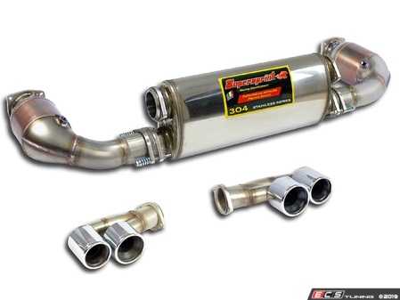 ES#3979063 - 9972turboKT1 - 2010-2013 997.2 Turbo / S Sport Exhaust System - Include Stainless Steel "Sport" Mufflers, High Flow 100 Cell Metallic Catalytic Converters, and Polished Tips - Supersprint - Porsche