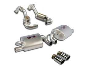 ES#3706886 - 244004KT - 987 Boxster / Cayman Stainless Steel Sport Exhaust System - 200 Cell Catalytic Converters, "Power Loop" Mufflers, and Polished Tips - Supersprint - Porsche