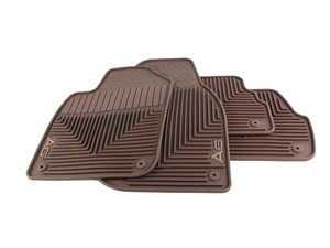 ES#3923 - ZAW179002ACLY - All Weather Rubber Floor Mat Set - Clay - (NO LONGER AVAILABLE) - Front and rear mats featuring the 'A6' logo - Genuine Volkswagen Audi - 