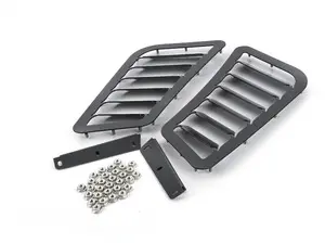 Hood Louver Kit - Powdercoated Black