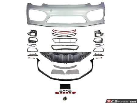 ES#3980752 - 0ECS981GT4FT - 981 Cayman/Boxster GT4 Front Bumper Conversion Kit - Completely change the look of you 981 Cayman/Boxster or Cayman S / Boxster S front bumper with this GT4 conversion kit - ECS - Porsche