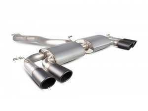 ES#3969648 - SVWS044C - Non-Resonated cat-back system - Non-Valved With Monaco Quad Ceramic Tips - Built to last with 304 stainless steel and engineered for dyno-proven power gains. - Scorpion - Volkswagen