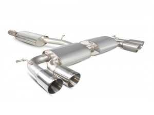 ES#3969597 - SVW044D - Resonated cat-back system - Non-Valved With Daytona Twin tips - Built to last with 304 stainless steel and engineered for dyno-proven power gains. - Scorpion - Volkswagen