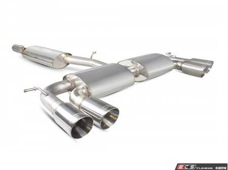 ES#3969597 - SVW044D - Resonated cat-back system - Non-Valved With Daytona Twin tips - Built to last with 304 stainless steel and engineered for dyno-proven power gains. - Scorpion - Volkswagen