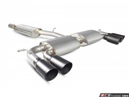 ES#3969598 - SVW044DC - Resonated cat-back system - Non-Valved With Daytona Ceramic Twin tips - Built to last with 304 stainless steel and engineered for dyno-proven power gains. - Scorpion - Volkswagen