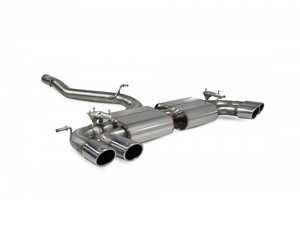 ES#3969664 - SVWS054 - Non-resonated cat-back system - Valved with Monaco Quad Tips - Built to last with 304 stainless steel and engineered for dyno-proven power gains. - Scorpion - Volkswagen