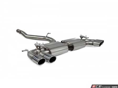 ES#3969664 - SVWS054 - Non-resonated cat-back system - Valved with Monaco Quad Tips - Built to last with 304 stainless steel and engineered for dyno-proven power gains. - Scorpion - Volkswagen