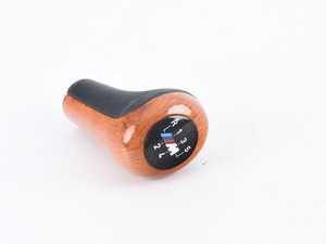 ES#47416 - 25118001485 - Leather & Wood Shift Knob - 5 Speed - (NO LONGER AVAILABLE) - From the BMW Individual Collection - Genuine BMW - 
