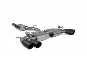 ES#3969613 - SVW054DC - resonated cat-back system - Valved with Daytona Quad Ceramic Tips - Built to last with 304 stainless steel and engineered for dyno-proven power gains. - Scorpion - Volkswagen