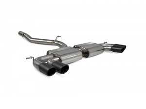 ES#3969669 - SVWS055C - Non-Resonated cat-back system - Non-Valved with Monaco Quad Ceramic tips - Built to last with 304 stainless steel and engineered for dyno-proven power gains. - Scorpion - Volkswagen