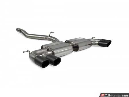 ES#3969669 - SVWS055C - Non-Resonated cat-back system - Non-Valved with Monaco Quad Ceramic tips - Built to last with 304 stainless steel and engineered for dyno-proven power gains. - Scorpion - Volkswagen
