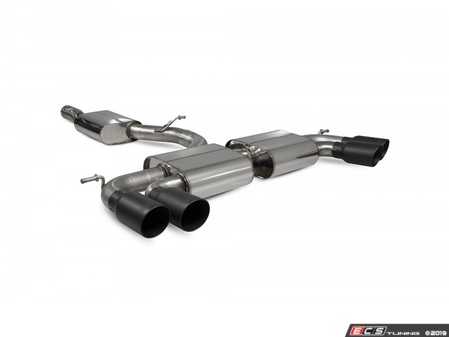 ES#3969617 - SVW055DC - Resonated cat-back system - Non-Valved with Daytona Quad Ceramic tips - Built to last with 304 stainless steel and engineered for dyno-proven power gains. - Scorpion - Volkswagen