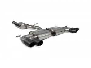 ES#3969615 - SVW055C - Resonated cat-back system - Non-Valved with Daytona Quad Ceramic tips - Built to last with 304 stainless steel and engineered for dyno-proven power gains. - Scorpion - Volkswagen