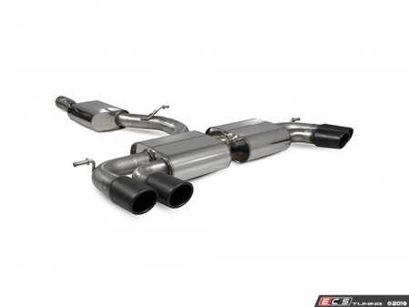 ES#3969615 - SVW055C - Resonated cat-back system - Non-Valved with Daytona Quad Ceramic tips - Built to last with 304 stainless steel and engineered for dyno-proven power gains. - Scorpion - Volkswagen