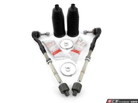 ES#3521480 - 32106777479KT -  Tie Rod Replacement Kit - Featuring Lemforder left and right tie rod assemblies, hardware and new boots. - Assembled By ECS - BMW