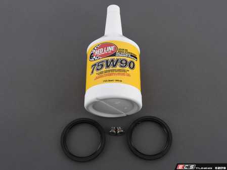 ES#3660793 - n90281802ktKT - Rear Differential Service Kit - Complete kit with Redline 75w90 fluid with OEM drain/fill plugs and seals to service your rear differential. - Assembled By ECS - Audi Volkswagen