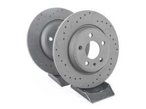ES#3571094 - HTC4490 - Talon Brake Rotors - Rear Cross Drilled and Slotted (300x12) - Upgrade to a slotted / cross-drilled rotor for improved braking - Hawk - Audi