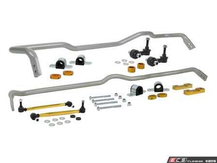ES#4635671 - bwk019KT - Complete Sway Bar Vehicle Kit - Complete kit includes 26mm front sway bar, 24mm rear sway bar, high-quality end links, and mounting hardware - Activate More Grip! - Whiteline - Audi Volkswagen