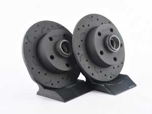 ES#3571133 - HTC4693 - Talon Rear Cross Drilled & Slotted Brake Rotors - Pair (226x10) - Upgrade to a slotted / cross-drilled rotor for improved braking - Hawk - Volkswagen