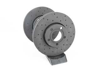 ES#3571135 - HTC4695 - Front Talon Cross Drilled & Slotted Brake Rotors - Pair (288x25) - An all new cross drilled and slotted upgrade for your vehicle - Offering performance, durability, and quality in one package! - Hawk - Audi Volkswagen