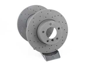 ES#3571239 - HTC4869 - Front Talon Cross Drilled & Slotted Brake Rotors - Pair (312x24) - Upgrade to a slotted / cross-drilled rotor for improved braking - Hawk - BMW