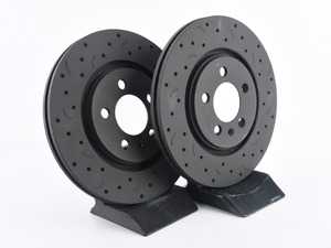 ES#3571132 - HTC4692 - Talon Front Cross Drilled & Slotted Brake Rotors - Pair (280x22) - Upgrade to a slotted / cross-drilled rotor for improved braking - Hawk - Volkswagen