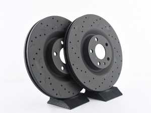 ES#3571220 - HTC4838 - Front Talon Brake Rotors - Pair (345x30) - An all new cross drilled and slotted upgrade for your vehicle - Offering performance, durability, and quality in one package! - Hawk - Audi