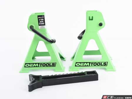 ES#3672210 - OEM24852 - 3-Ton Jack Stands - Pair - Safe and secure for Garage use - OEM Tools - Audi BMW Volkswagen Mercedes Benz MINI Porsche