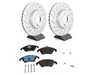ES#3980974 - e350frontKT - Front Brake Service Kit - Featuring Meyle Rotors, Pagid Semi-Metallic Brake Pad Set, Brake Pad Sensor Wire, and Set Screws - Assembled By ECS - Mercedes Benz