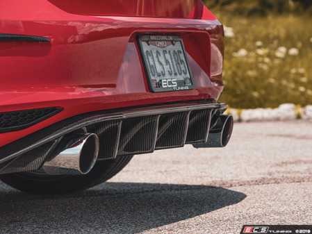 ES#3579736 - 024740ecs01KT -  MK7 GTI Carbon Fiber Rear Diffuser - Add aggressive styling with our In-House Engineered Carbon Fiber Rear Diffuser! - ECS - Volkswagen