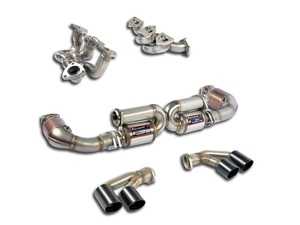 ES#3981097 - 991turboKT - 14-18 991 Turbo Full Race System - Highest Quality Hand Made in Italy - Includes High Performance Free Flow Headers, 100 CPSI Catalytic Converters, Race Mufflers, and Black Tips - Supersprint - Porsche