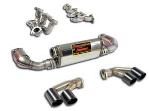 ES#3981100 - 991turboKT3 - 14-18 991 Turbo Full Sport System - Highest Quality Hand Made in Italy - Includes High Performance Free Flow Headers, 100 CPSI Catalytic Converters, Sport Mufflers, and Black Tips - Supersprint - Porsche