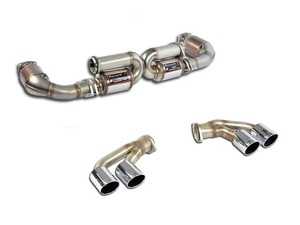 ES#3981103 - 991turboKT6 - 14-18 991 Turbo Turbo-Back Race System - Highest Quality Hand Made in Italy - High Flow 100 CPSI Catalytic Converters, Race Mufflers, and Polished Tips - Supersprint - Porsche