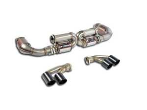 ES#3981104 - 991turboKT7 - 14-18 991 Turbo Turbo-Back Race System - Highest Quality Hand Made in Italy - High Flow 100 CPSI Catalytic Converters, Race Mufflers, and Black Tips - Supersprint - Porsche