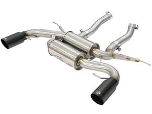 ES#3612848 - 49-36327-B - AFE Mach Force-Xp Axle-Back Exhaust System - MACH Force-Xp 2-1/2in 304 Stainless Steel Axle-Back Exhaust System w/Black Tip BMW 335i (E90/92) 07-13 L6-3.0L (t) N54/N55 - AFE - BMW