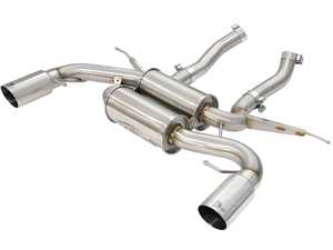 ES#3612849 - 49-36327-P - AFE Mach Force-Xp Axle-Back Exhaust System - MACH Force-Xp 2-1/2in Stainless Steel Down-Pipe Back Exhaust Sys w/Polished Tip BMW 335i (E90/92) 07-13 L6-3.0L (t) N54/N55 - AFE - BMW