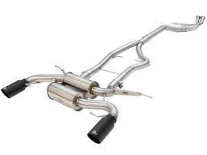 ES#3612850 - 49-36328-B - AFE Mach Force-Xp Cat-Back Exhaust System - MACH Force-Xp 3in to 2-1/2in Stainless Steel Cat-Back Exhaust System w/Black Tip BMW 335i (E90/92) 11-13 L6-3.0L (t) N55 - AFE - BMW