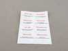 ES#12615 - 01290391593 - JCW Sport Suspension Stickers - Stickers that are used to put in the door jam or engine bay to note the suspension has been changed - Genuine MINI - MINI