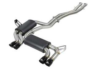 ES#3669084 - 49-36344-B - MACH Force-Xp Stainless Steel Cat-Back Exhaust - Mandrel-bent stainless steel with gloss black tips - +15hp +13lb/ft - AFE - BMW