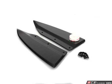 ES#3981217 - 024846ecs01KT - Audi B8.5 S4 / A4 S-Line Carbon Fiber Rear Bumper Side Splitters - Spice up the exterior of your Audi with genuine carbon fiber spats! - ECS - Audi